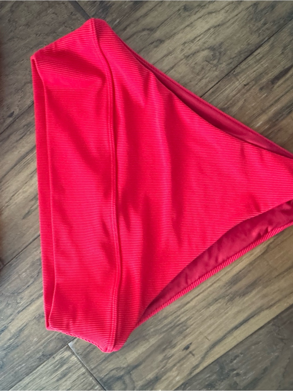 Beach Riot Red Ribbed High-Waist Bikini Set - Picture 4 of 6